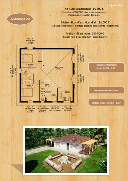 Construction Maison Ossature Bois Tarif COGEBOIS